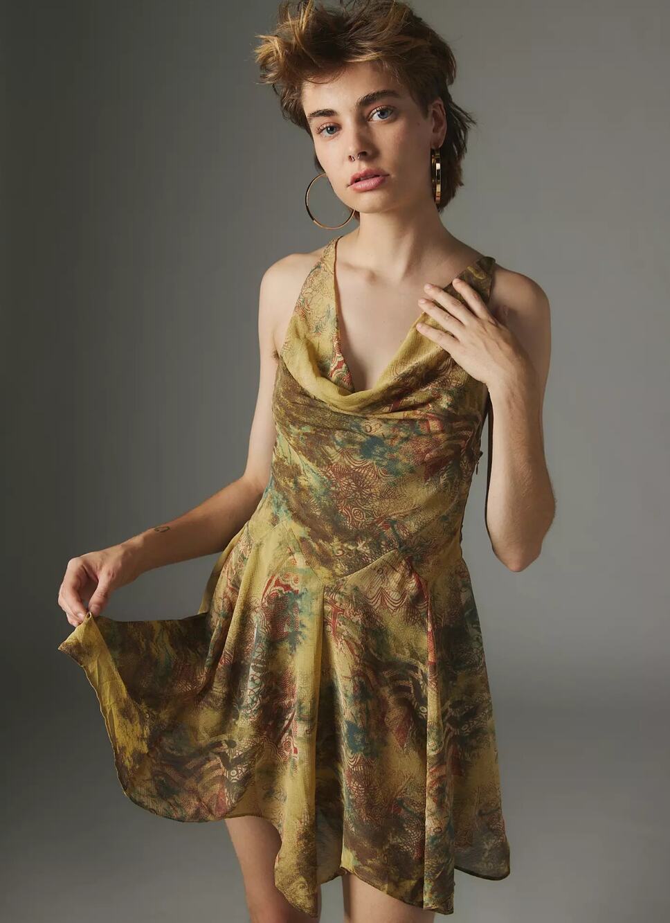 Silence + Noise Marie Dress Small Urban Outfitters Grunge Fairy Boho Mini Slip